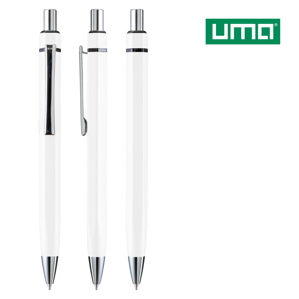 UMA SIX Druckkugelschreiber – Weiß