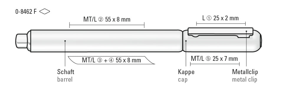 UMA ARC F Füllfederhalter – Druckskizze