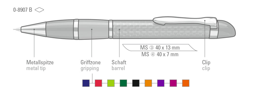 UMA NOBILIS B Drehbleistift – Druckskizze