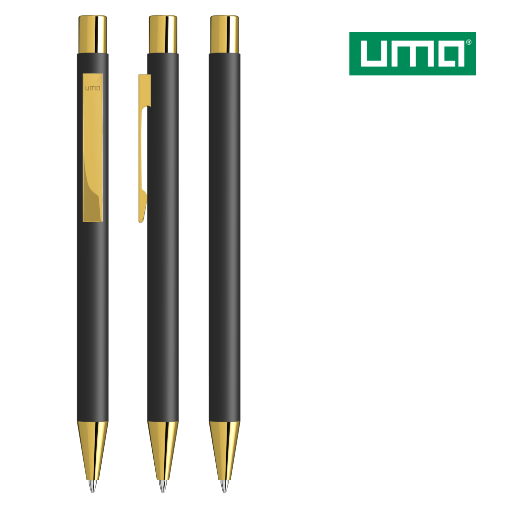 UMA STRAIGHT GO Druckkugelschreiber – Schwarz