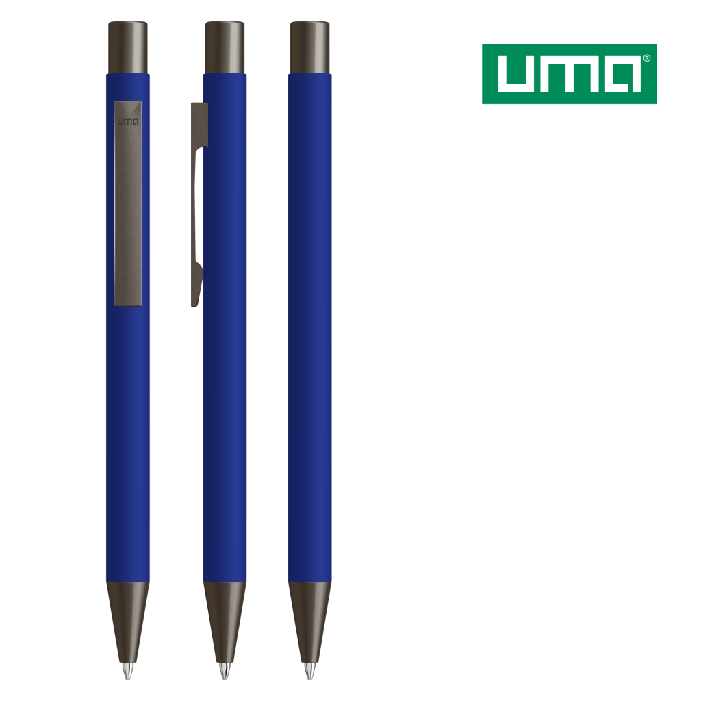 UMA STRAIGHT GUM Druckkugelschreiber – Mittelblau