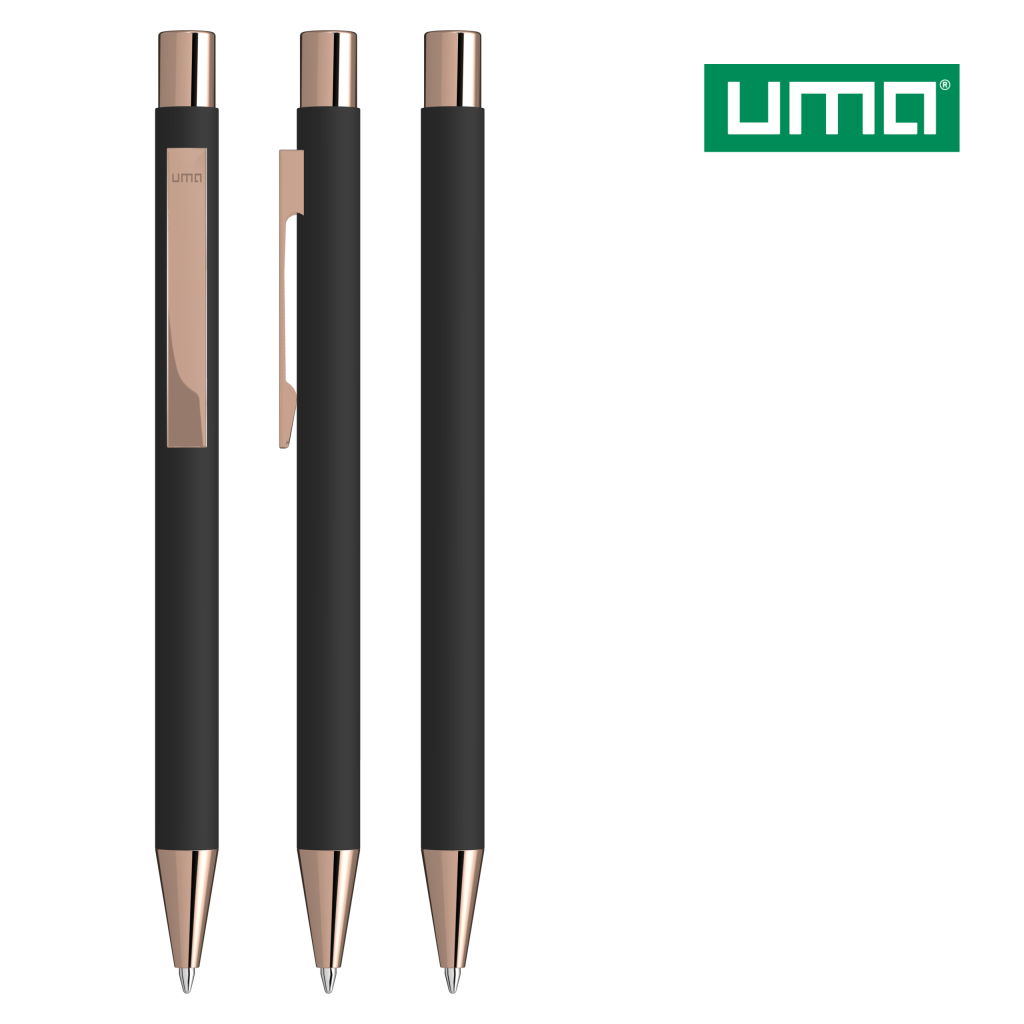 UMA STRAIGHT RO-GO GUM Druckkugelschreiber – Schwarz