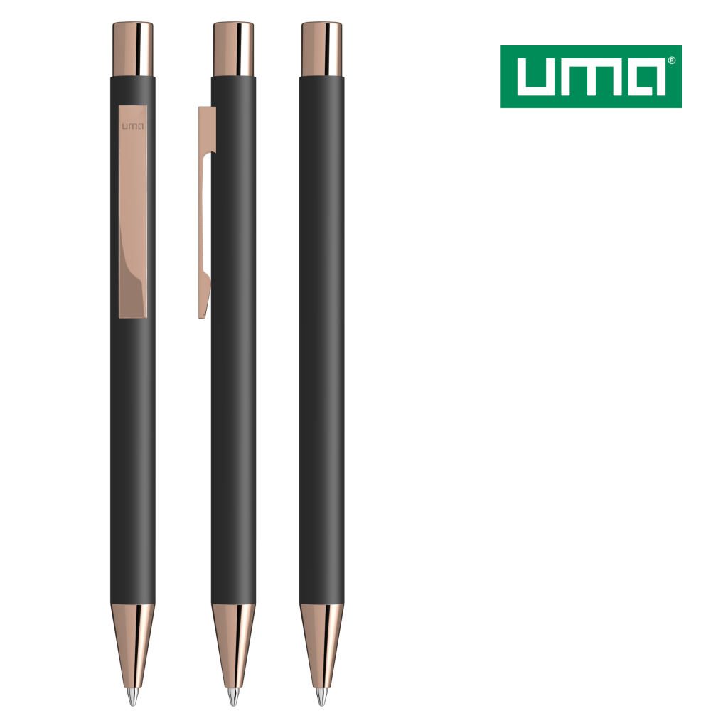 UMA STRAIGHT RO-GO Druckkugelschreiber – Schwarz