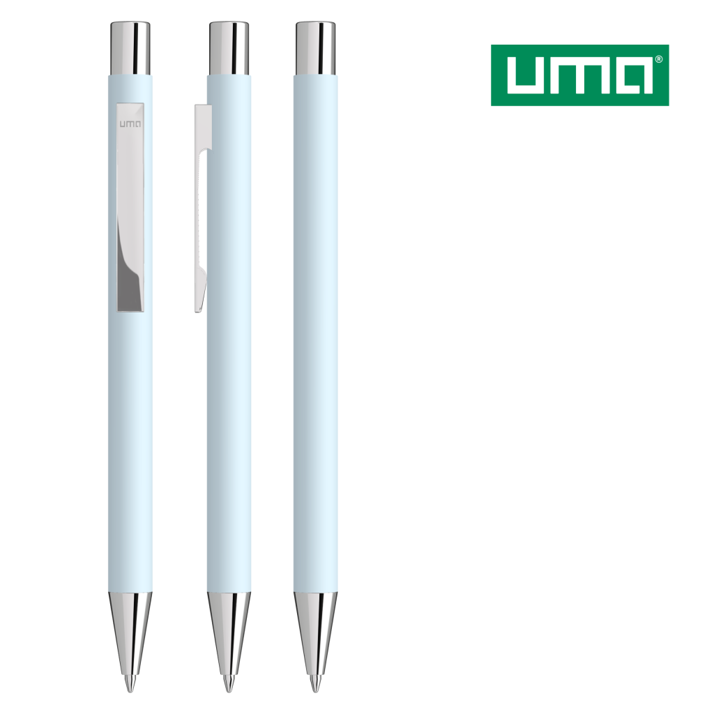 UMA STRAIGHT SI GUM Druckkugelschreiber – Pastell blau