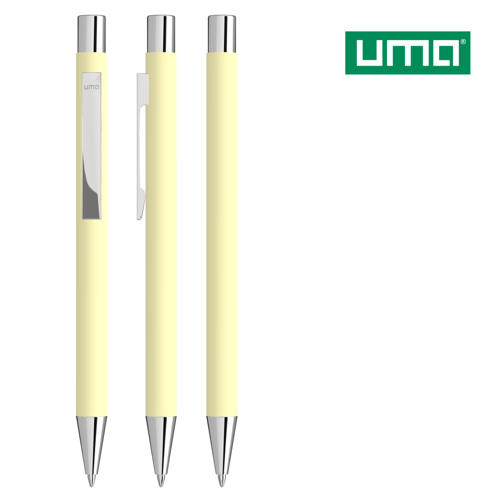 UMA STRAIGHT SI GUM Druckkugelschreiber – Pastell gelb