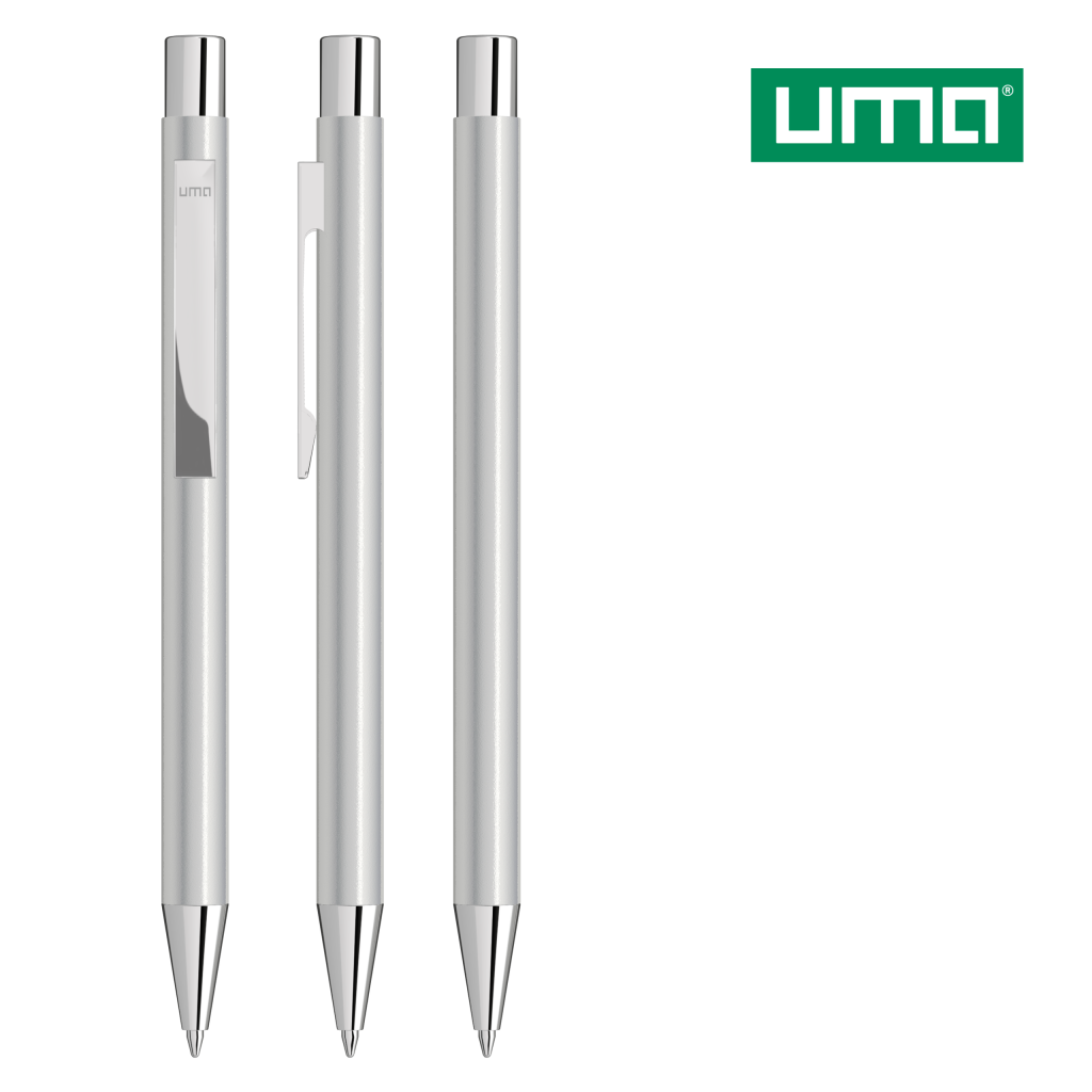 UMA STRAIGHT SI Druckkugelschreiber – Silber