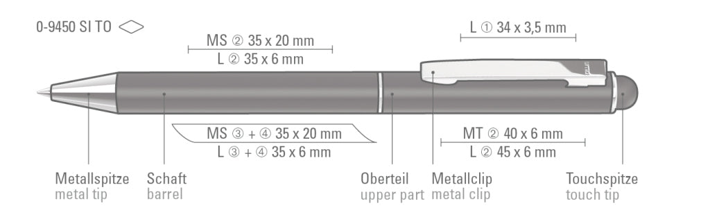 UMA STRAIGHT SI TOUCH Touchpen – Druckskizze