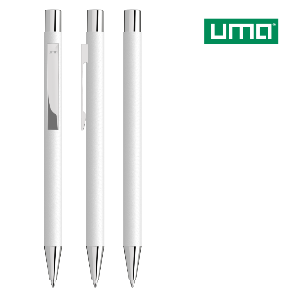 UMA STRAIGHT SI Druckkugelschreiber – Weiß