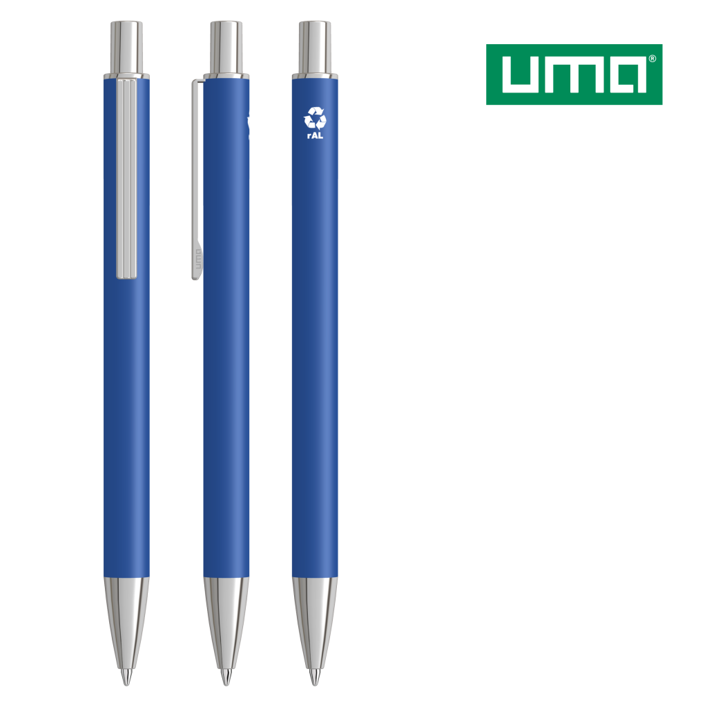 UMA GROOVE RECY Druckkugelschreiber – Mittelblau