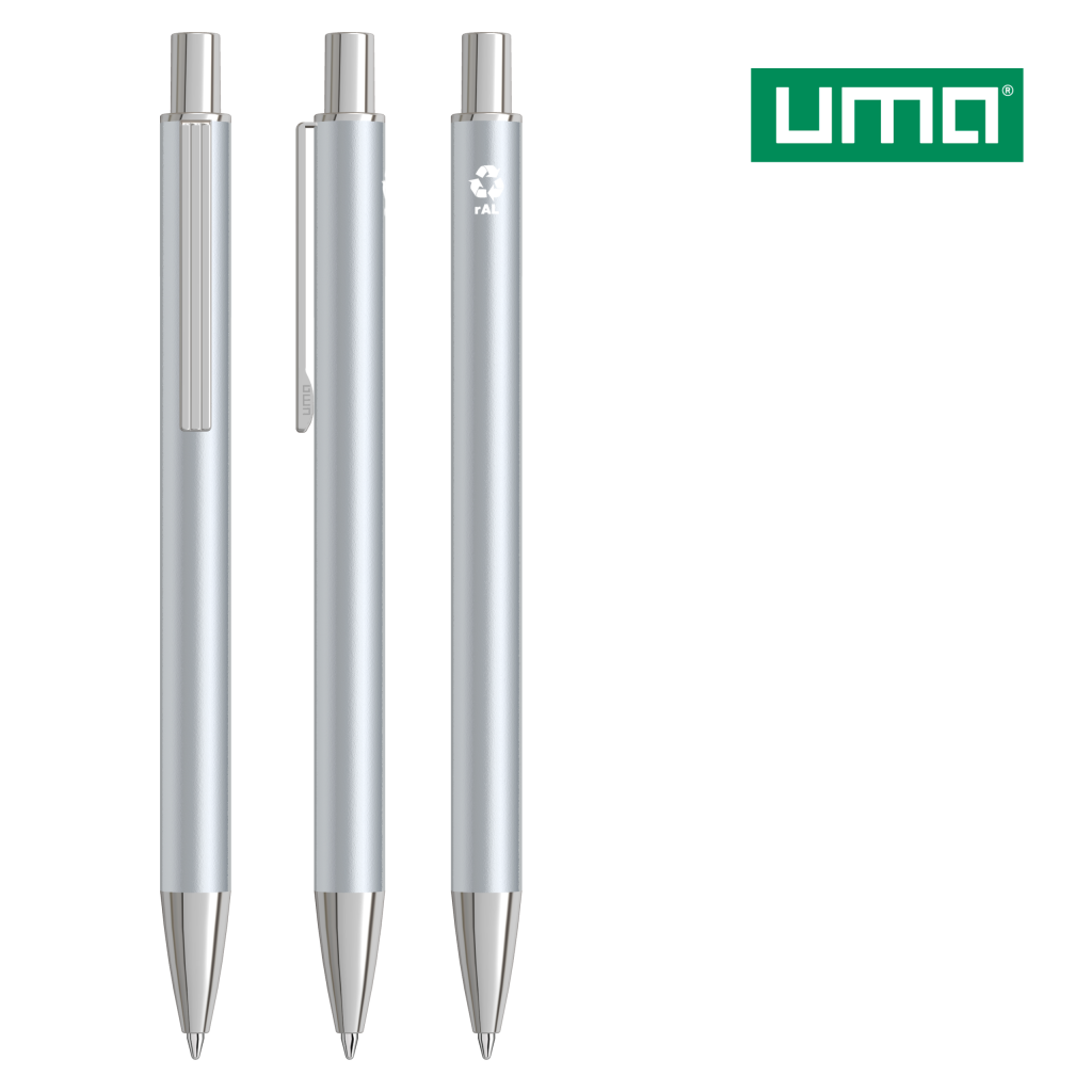 UMA GROOVE RECY Druckkugelschreiber – Silber