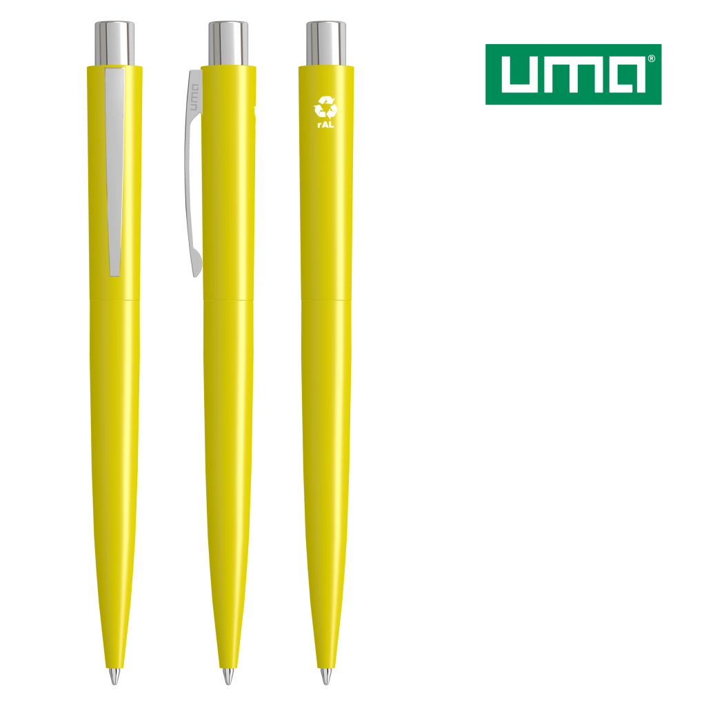 UMA LUMOS RECY Druckkugelschreiber – Gelb