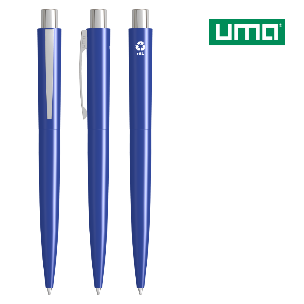 UMA LUMOS RECY Druckkugelschreiber – Mittelblau