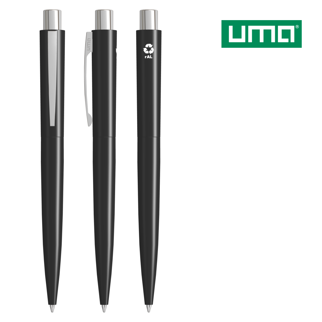 UMA LUMOS RECY Druckkugelschreiber – Schwarz