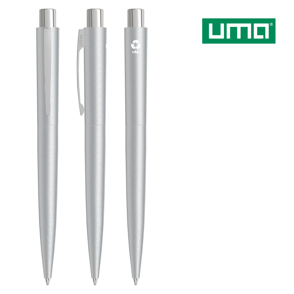 UMA LUMOS RECY Druckkugelschreiber – Silber