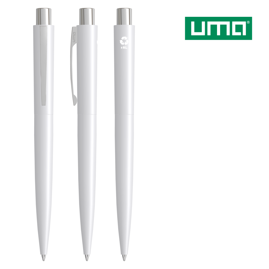 UMA LUMOS RECY Druckkugelschreiber – Weiß