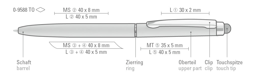 UMA SKINNY TOUCH Touchpen – Druckskizze