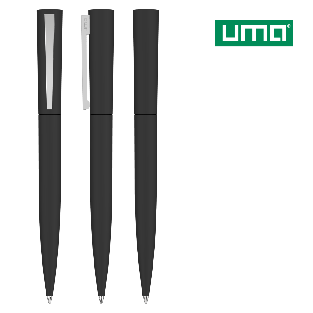 UMA BRUSH GUM Drehkugelschreiber – Schwarz