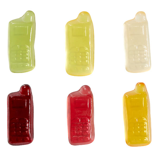 Fruchtgummi STANDARD-Formen 20 g im kompostierbaren Tütchen – Handy
