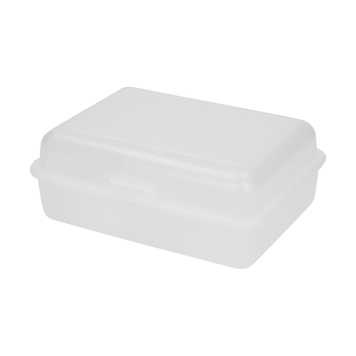 Vorratsdose „School-Box“ groß, mit Trennschale – Milchig-transparent