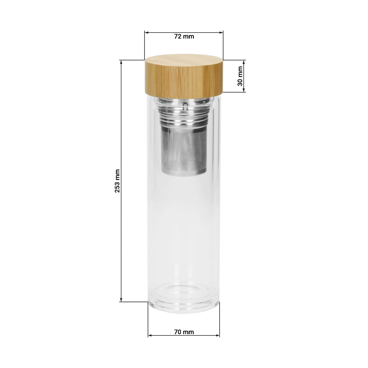 Glasflasche „Tea“ 0,45l als Werbeartikel mit Logo