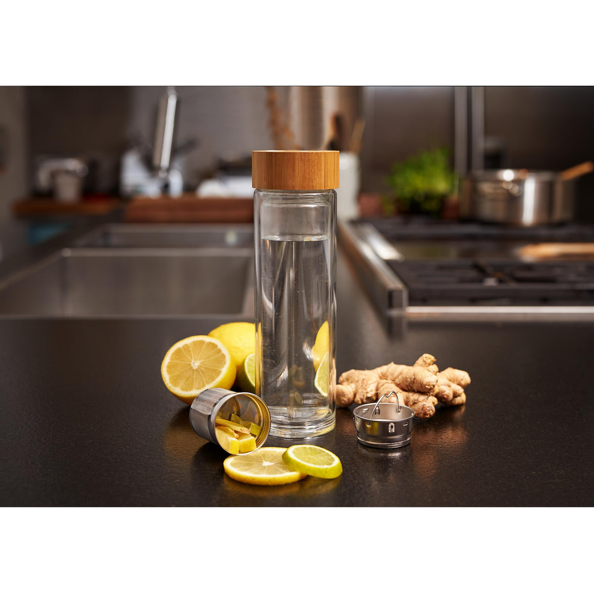 Glasflasche „Tea“ 0,45l als Werbeartikel mit Logo