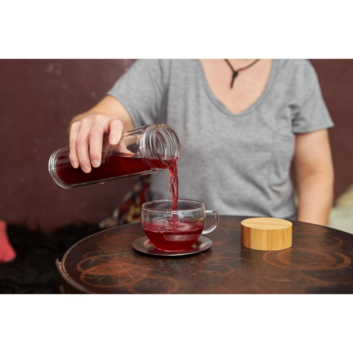 Glasflasche „Tea“ 0,45l als Werbeartikel mit Logo