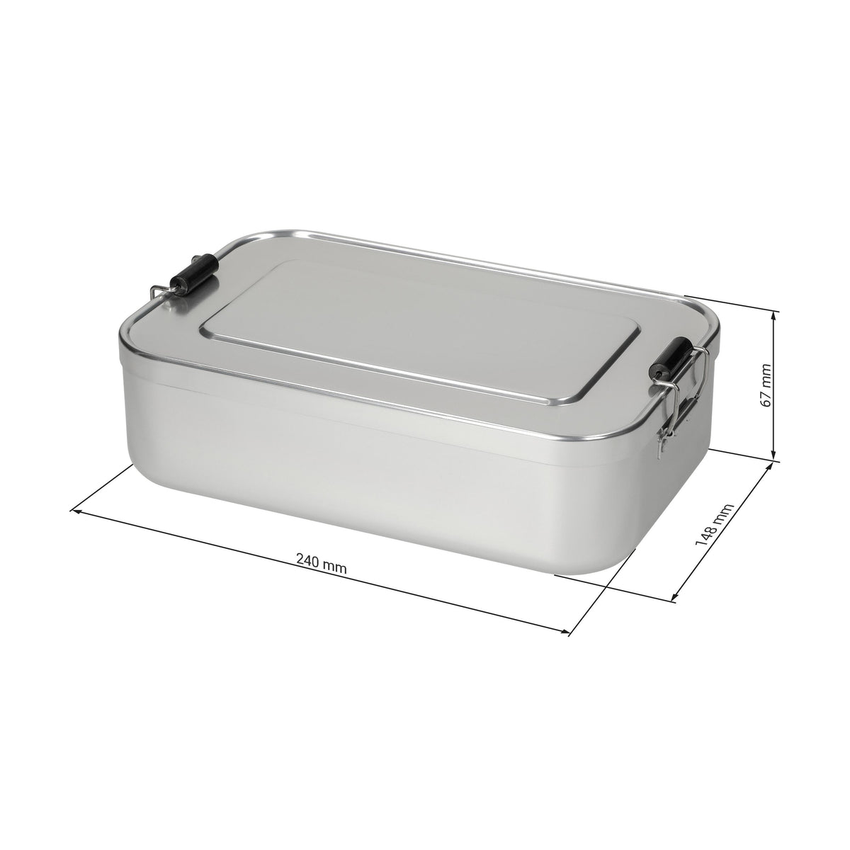 Vorratsdose „Aluminium“, groß als Werbeartikel mit Logo