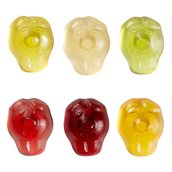 Fruchtgummi STANDARD-Formen 10 g im kompostierbaren Tütchen – Schweinchen