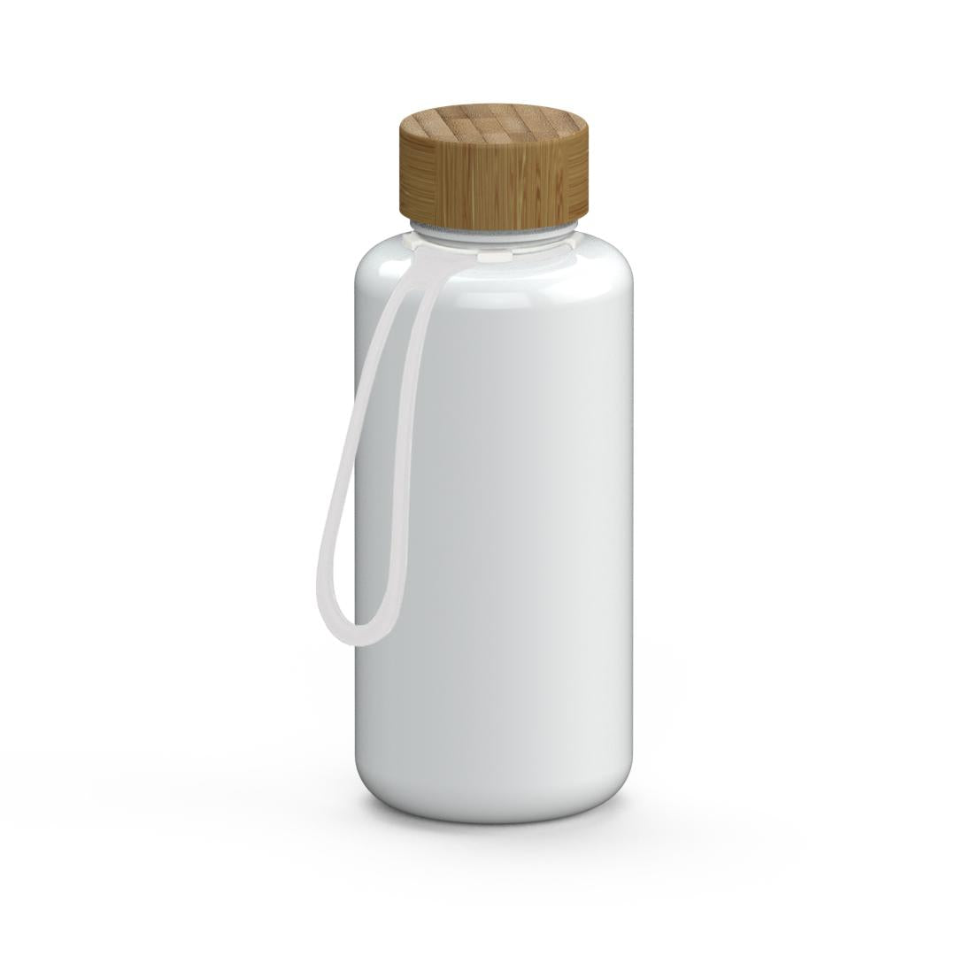 Trinkflasche „Natural“, 1,0 l, inkl. Strap als Werbeartikel mit Logo