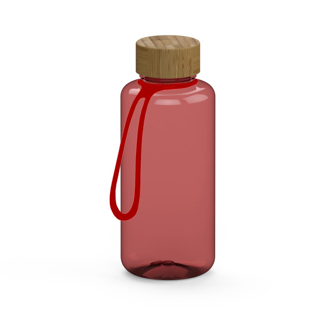 Trinkflasche „Natural“, 1,0 l, inkl. Strap als Werbeartikel mit Logo