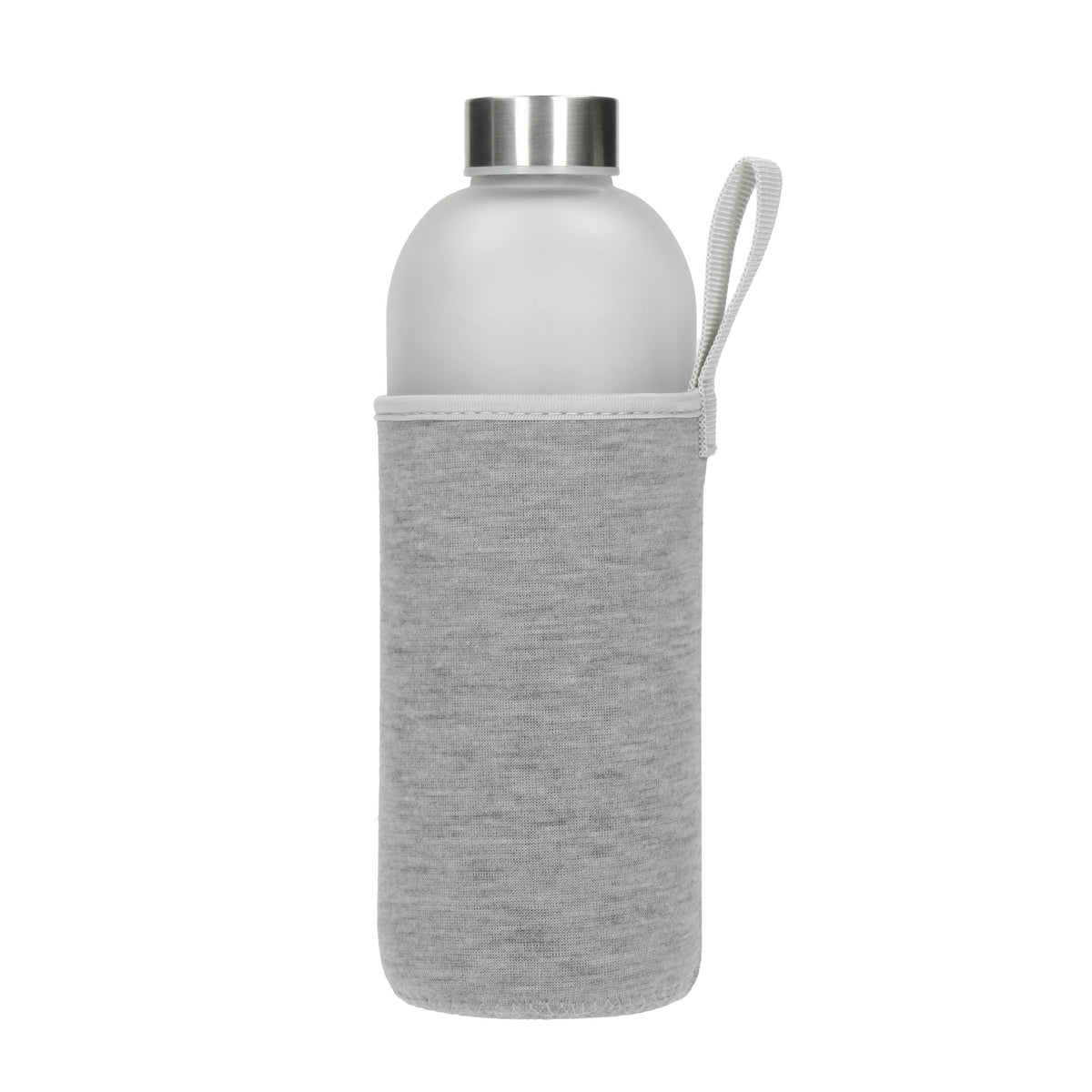Glasflasche mit Hülle „Iced“ 1,0 l als Werbeartikel mit Logo