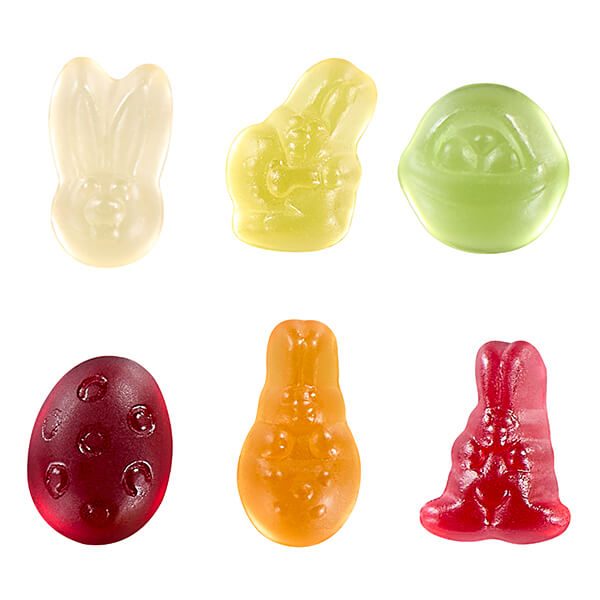 Fruchtgummi STANDARD-Formen 20 g im kompostierbaren Tütchen – Ostern (saisonal)