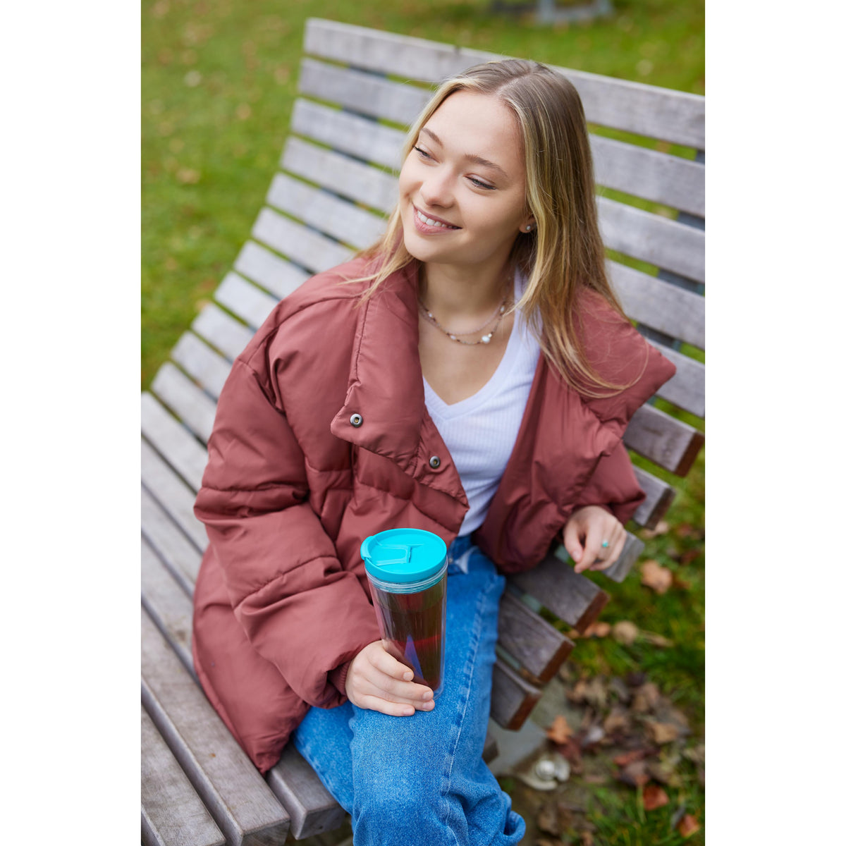 Isolierbecher „Mocha“ mit Teesieb als Werbeartikel mit Logo