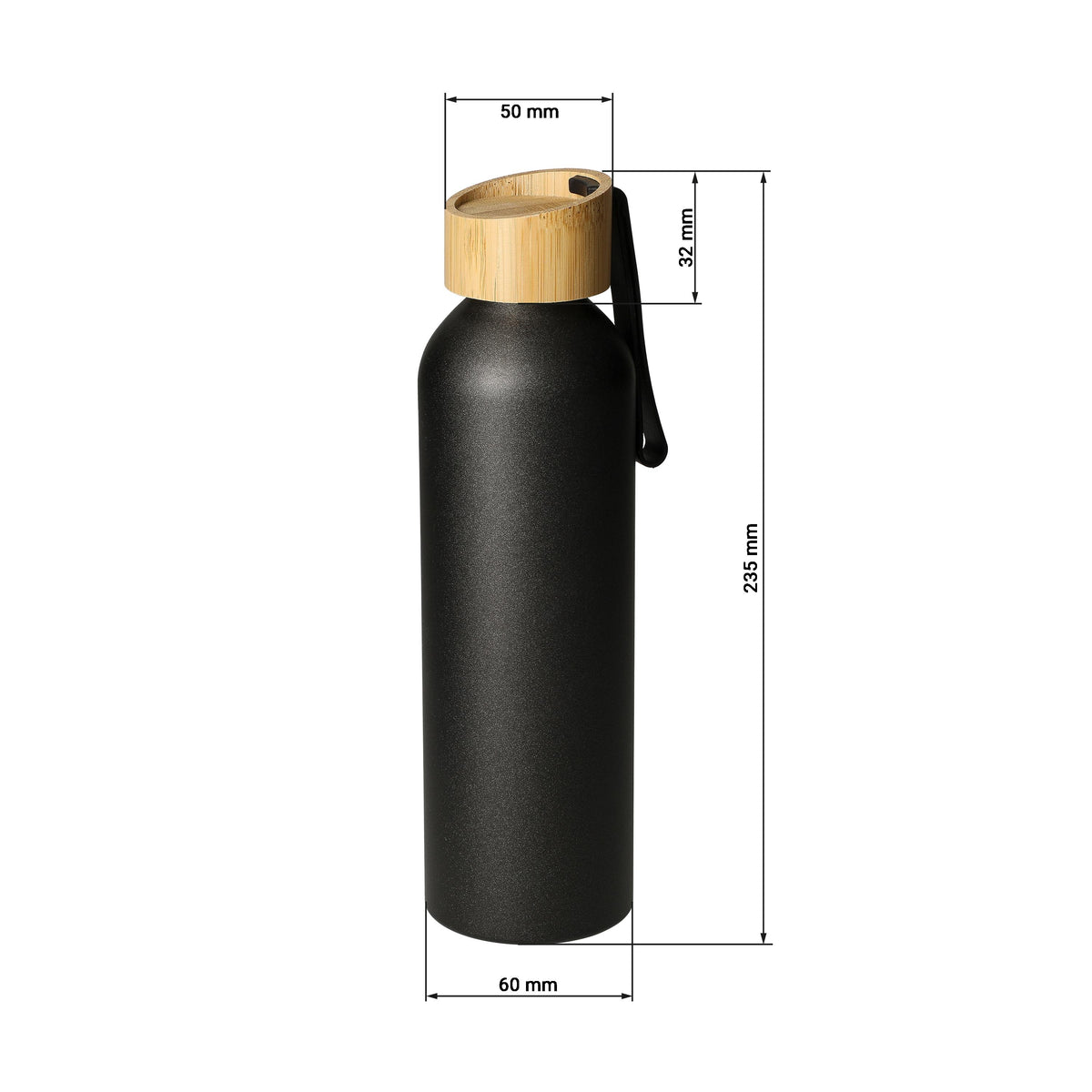 Aluminiumflasche „Bamboo“ 0,6 l als Werbeartikel mit Logo