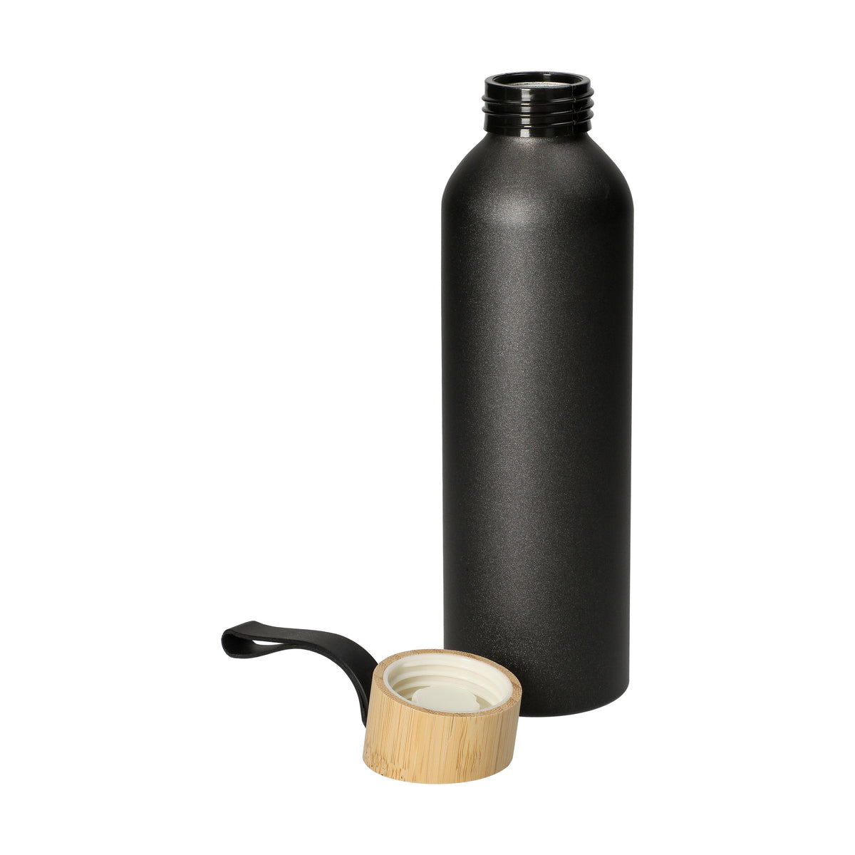 Aluminiumflasche „Bamboo“ 0,6 l als Werbeartikel mit Logo