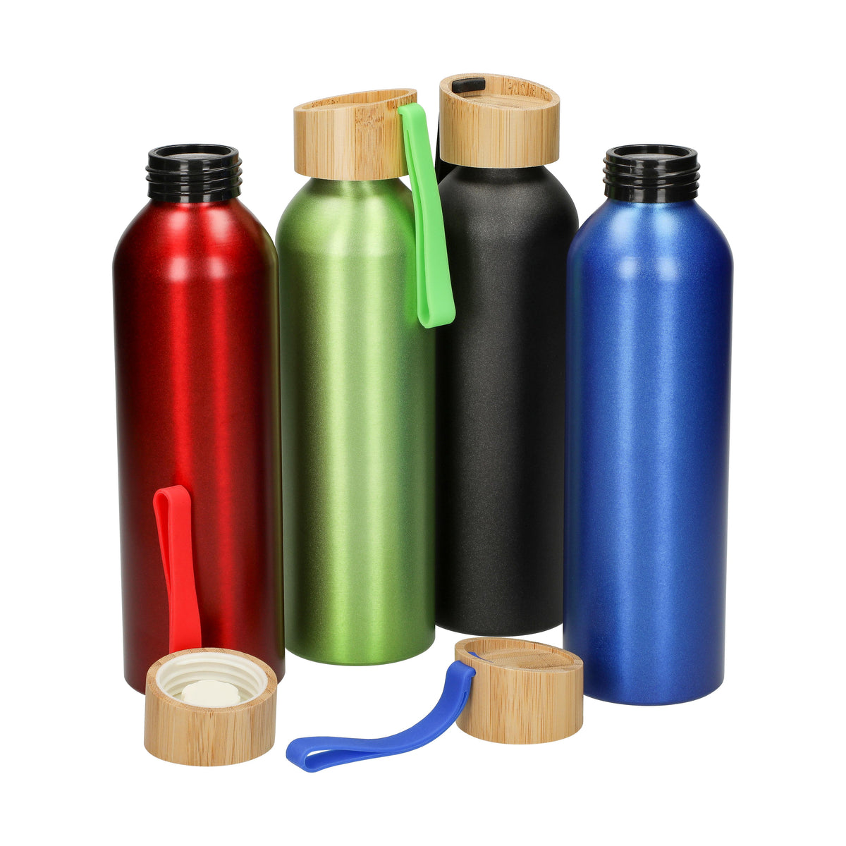 Aluminiumflasche „Bamboo“ 0,6 l als Werbeartikel mit Logo