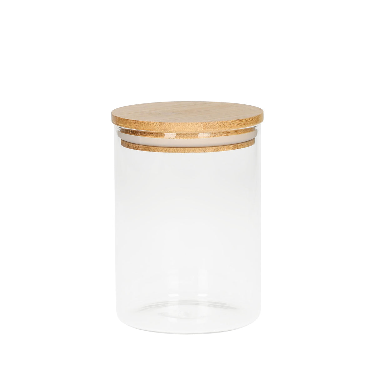 Glasbehälter „Bamboo“, 0,65 l als Werbeartikel mit Logo