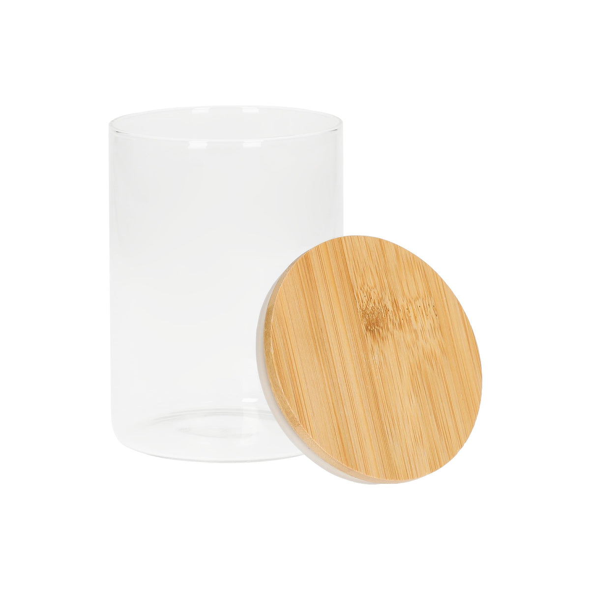 Glasbehälter „Bamboo“, 0,65 l als Werbeartikel mit Logo