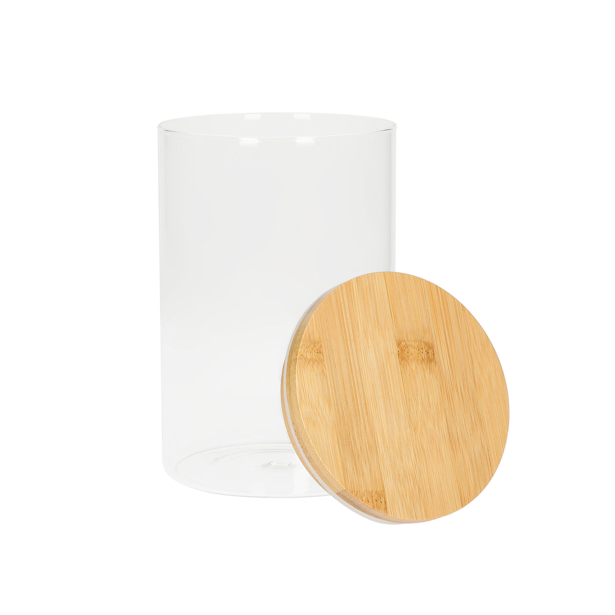Glasbehälter „Bamboo“, 1,6 l als Werbeartikel mit Logo