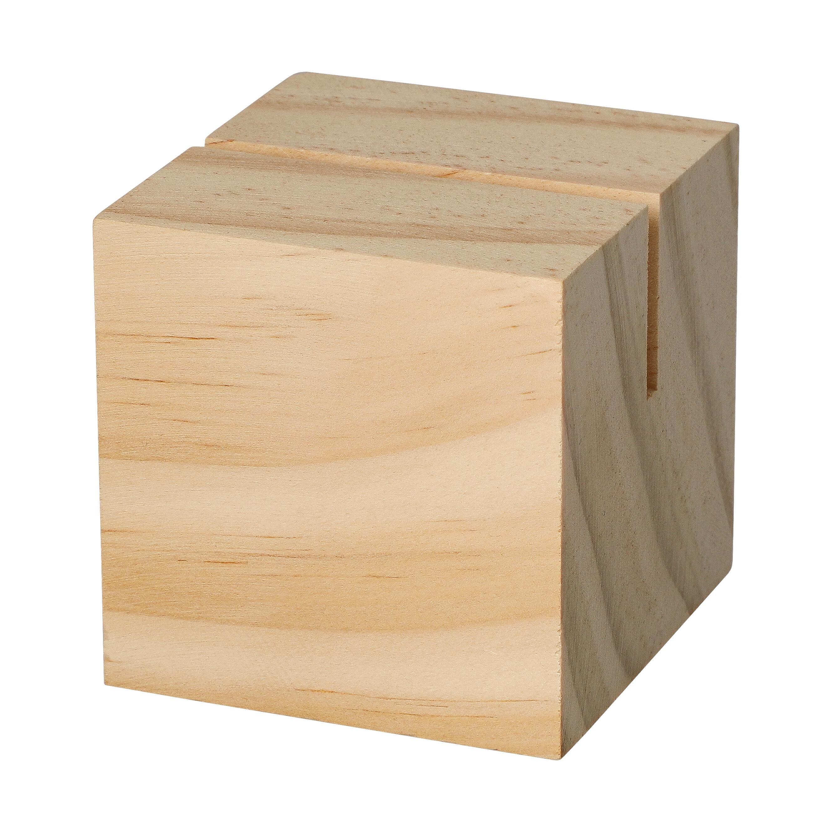 Holzmenükartenhalter „Cube“ als Werbeartikel mit Logo