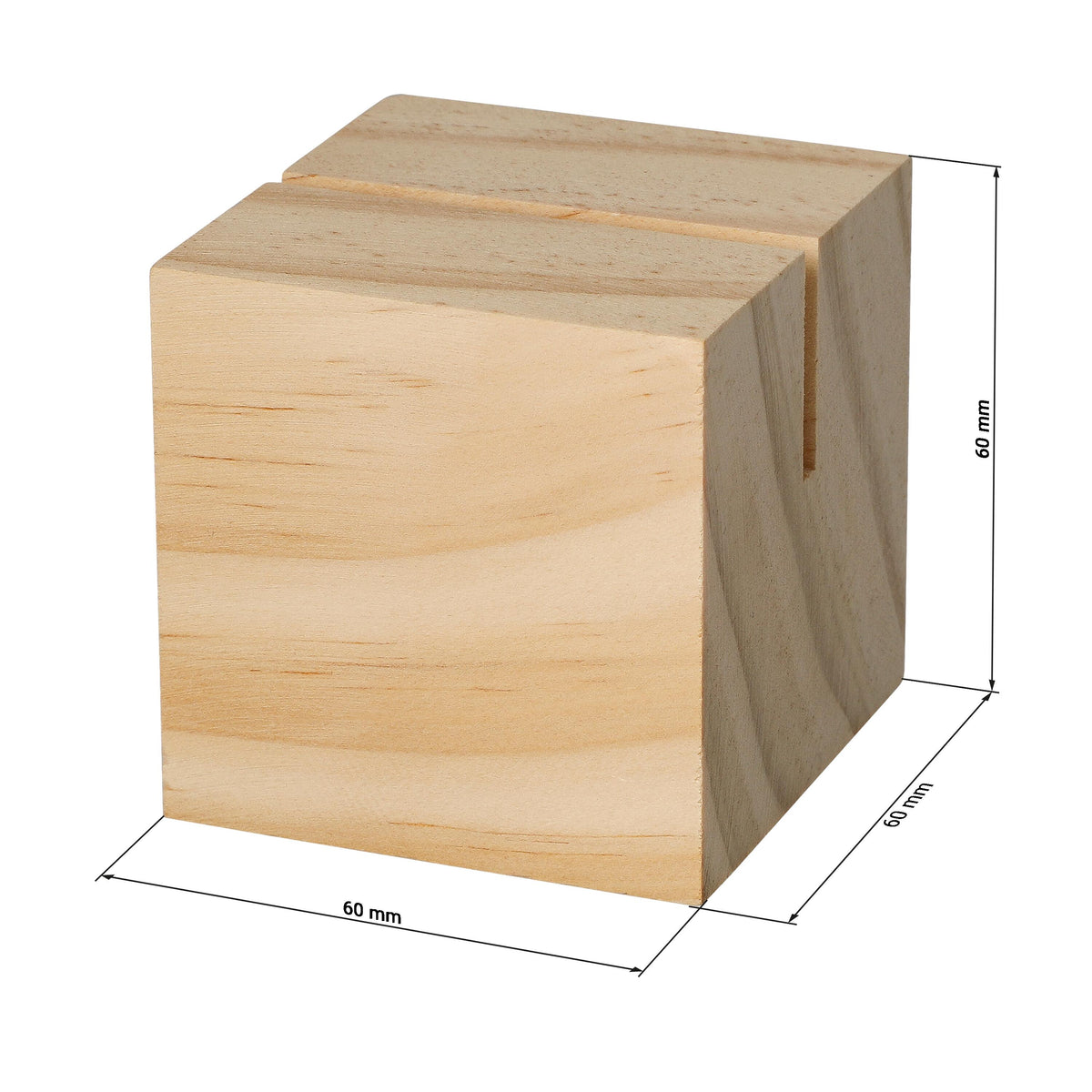 Holzmenükartenhalter „Cube“ als Werbeartikel mit Logo