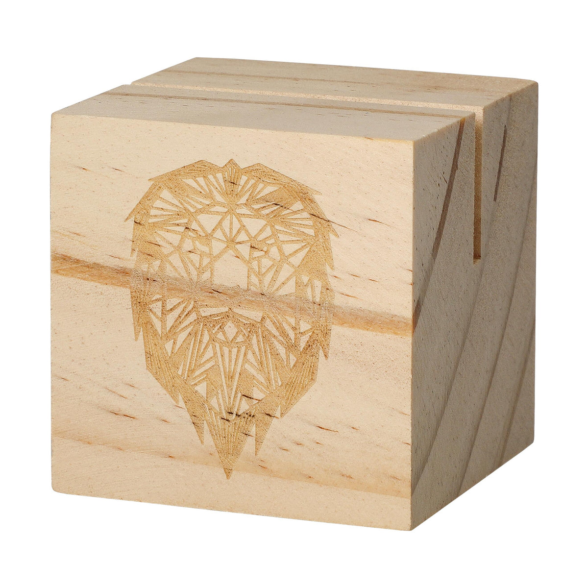Holzmenükartenhalter „Cube“ als Werbeartikel mit Logo