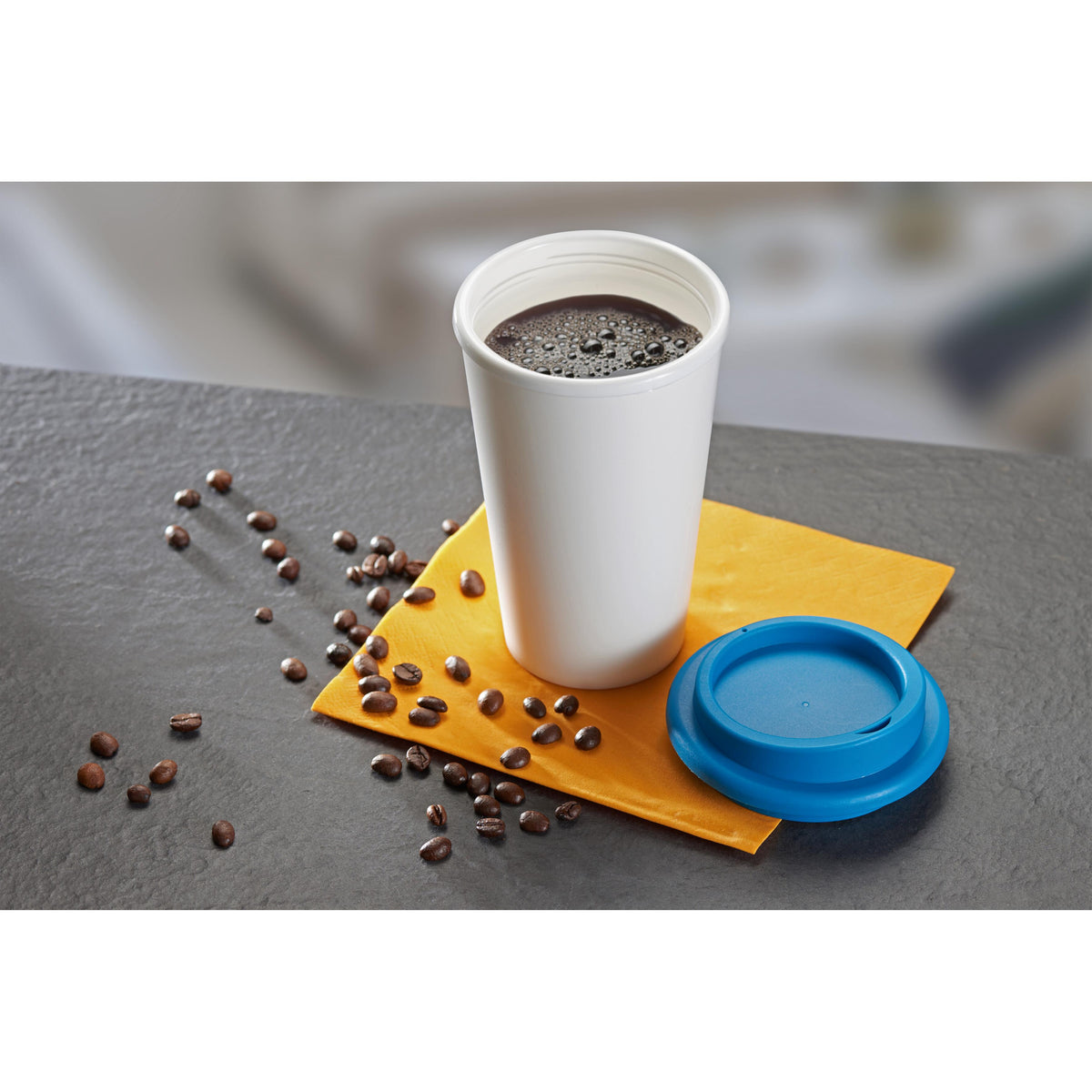 Kaffeebecher „Premium“, upcycling als Werbeartikel mit Logo