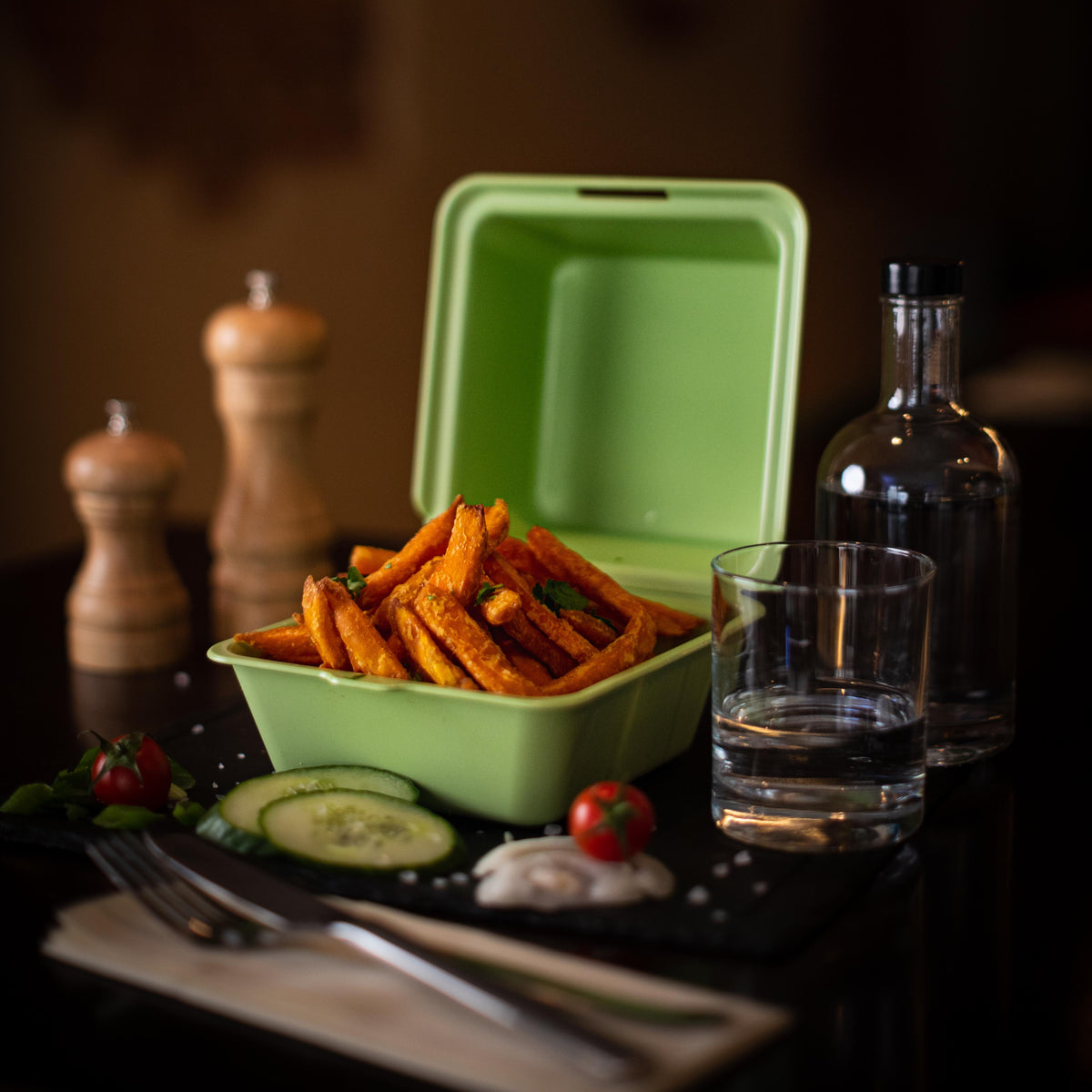 Burgerbox „ToGo“ als Werbeartikel mit Logo
