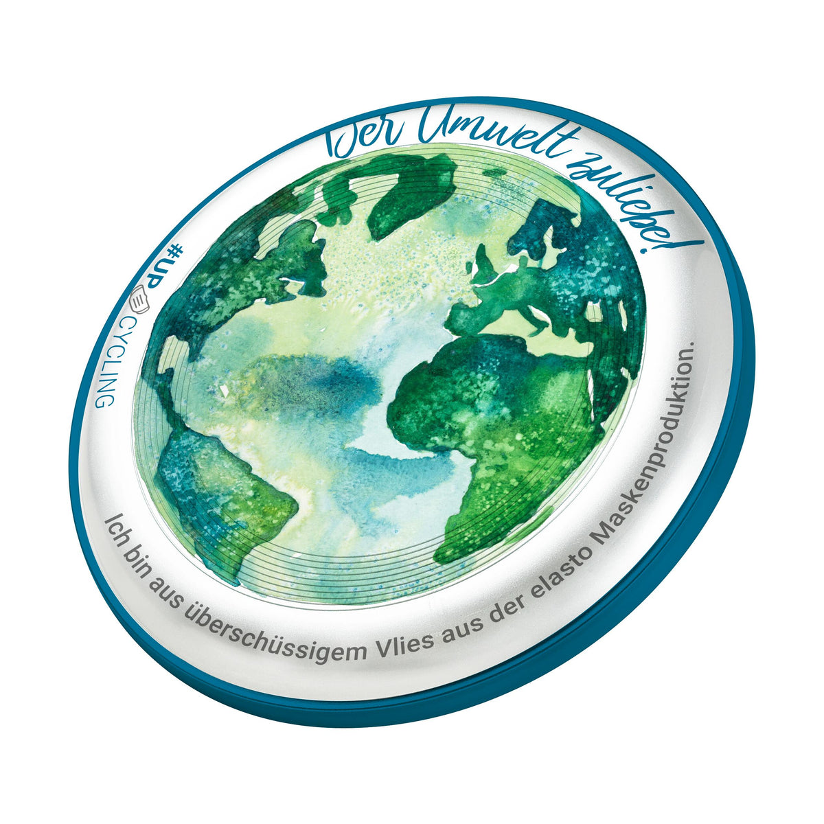 Wurfscheibe „Space Flyer 22“, upcycling als Werbeartikel mit Logo