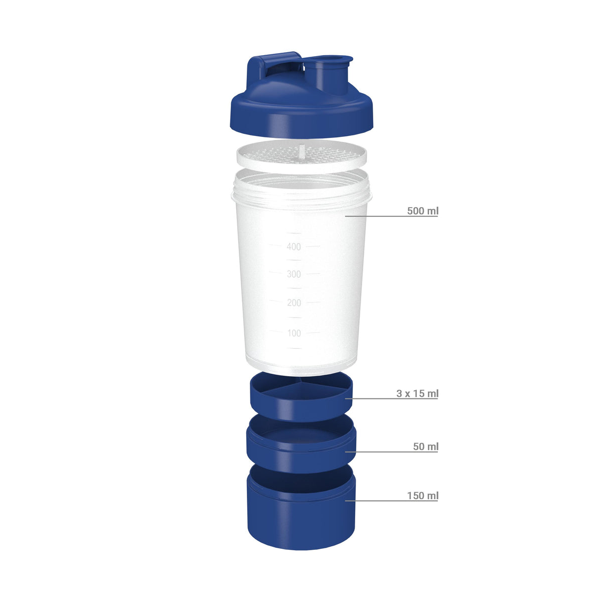 Shaker „Protein“, Pro 2+, 0,40 l als Werbeartikel mit Logo