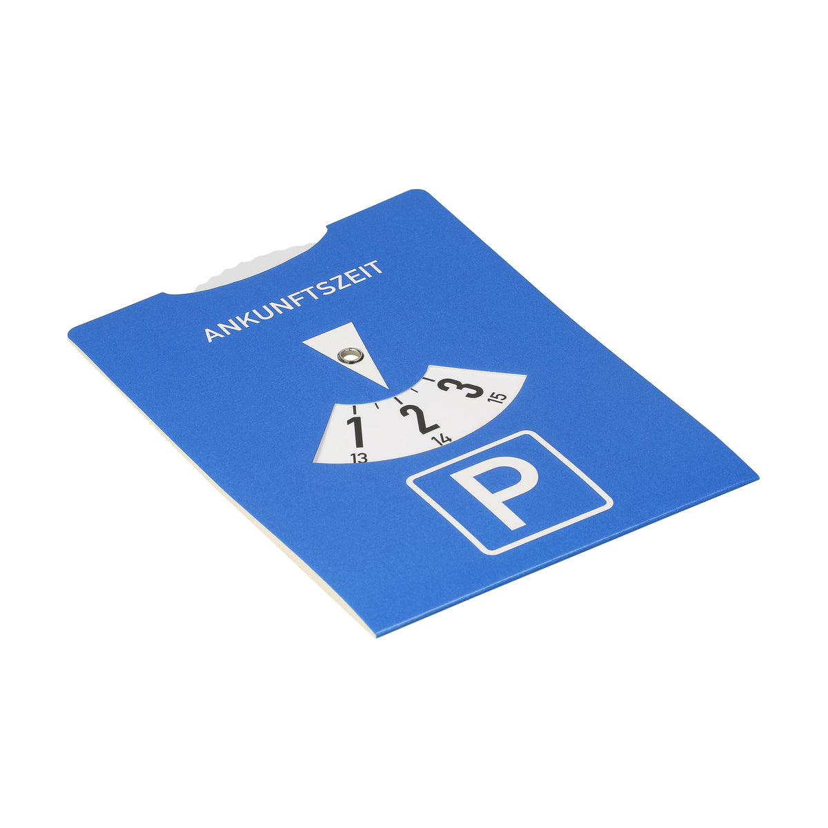 Papp-Parkscheibe „E-Mobility“ als Werbeartikel mit Logo