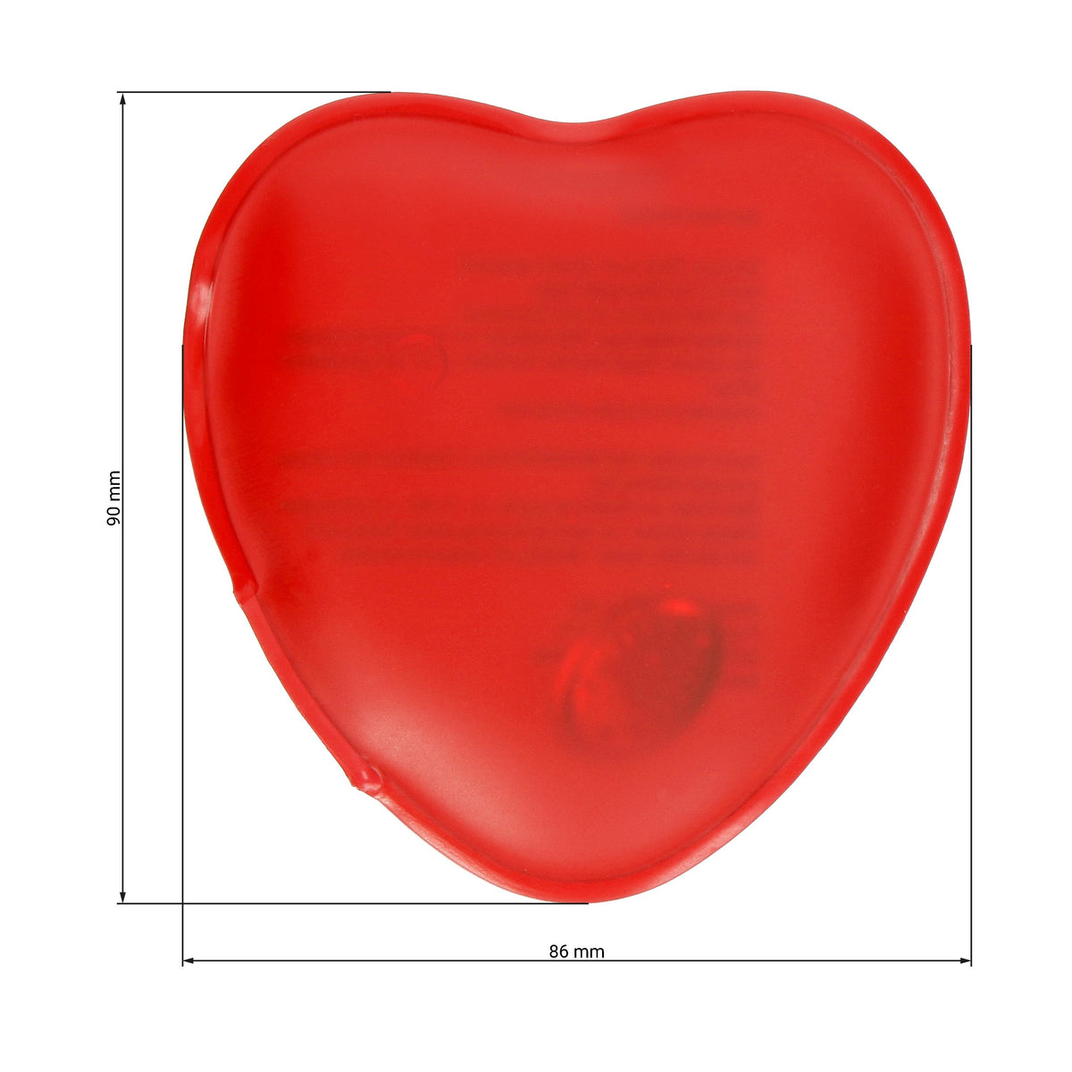 Gel-Wärmekissen „Herz“, klein als Werbeartikel mit Logo