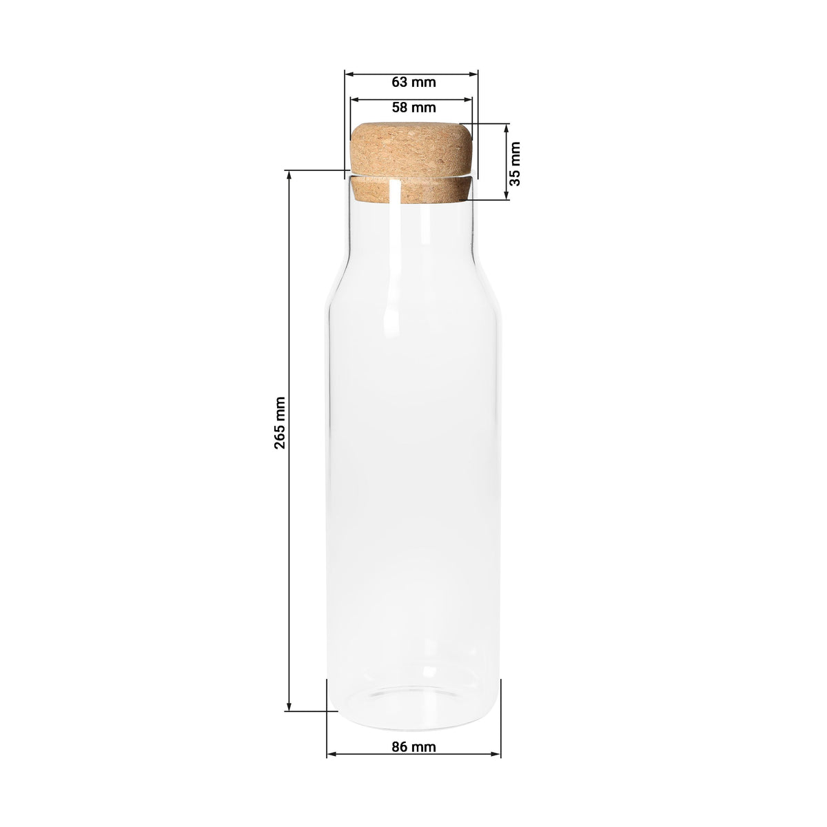 Glaskaraffe „Pour“, 1,1 l als Werbeartikel mit Logo
