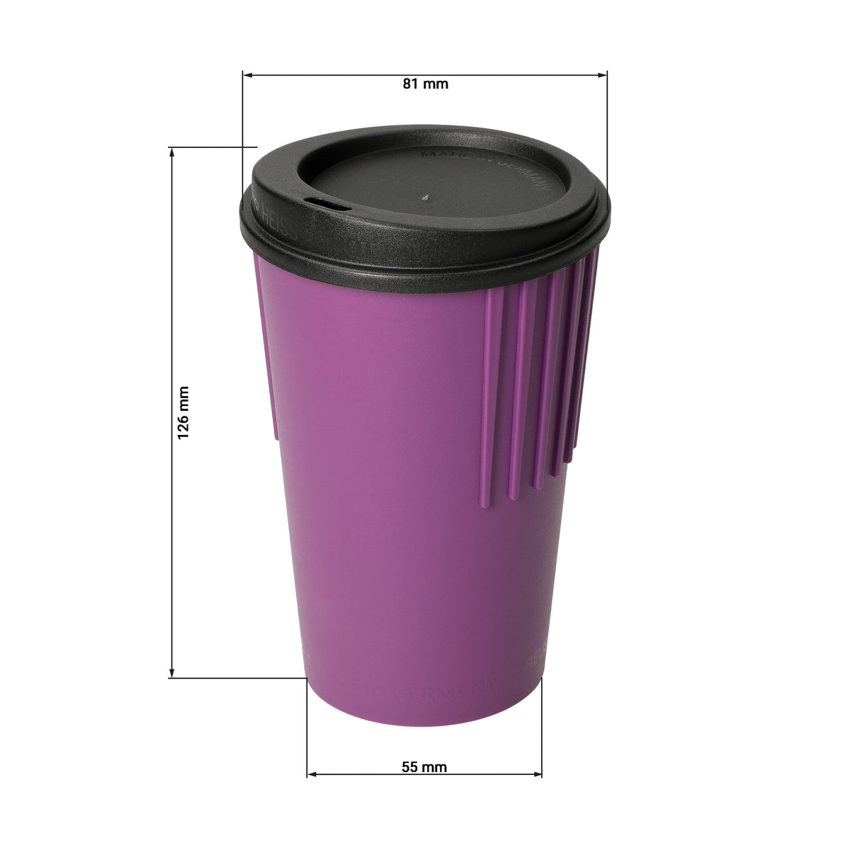 Riffel-Kaffeebecher „ToGo“, 300 ml als Werbeartikel mit Logo